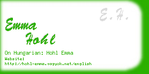 emma hohl business card